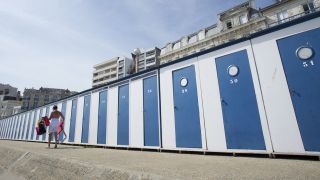 Cabines de plage aux Sables d'Olonne en Vendée